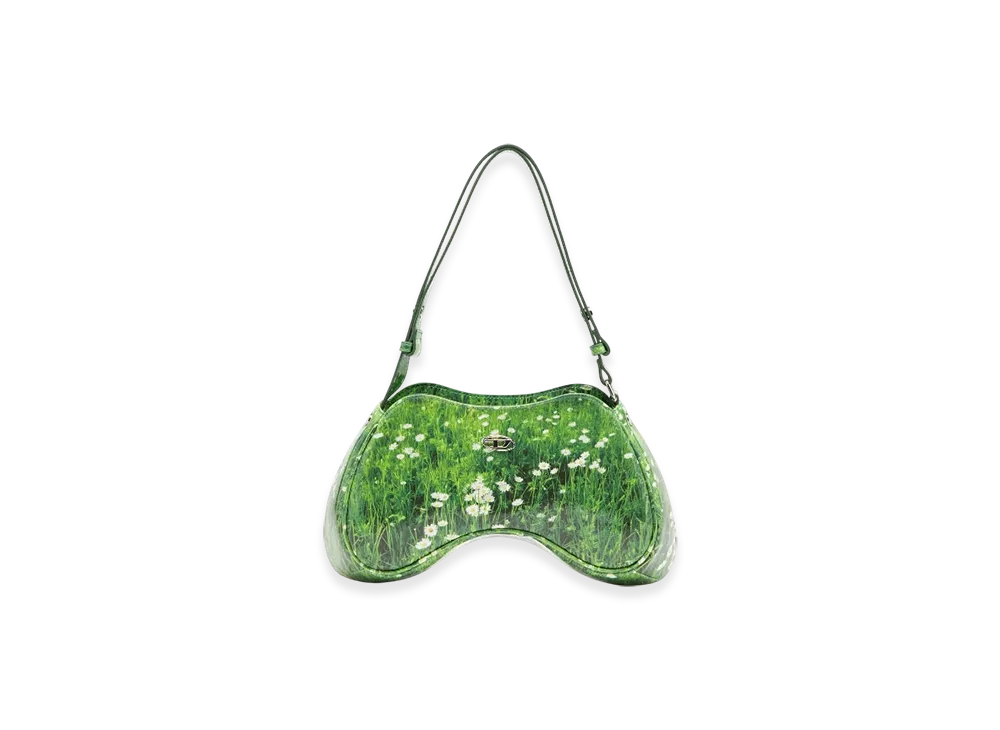 Diesel Play Shoulder Play-Glossy Shoulder Bag With Print "Green"