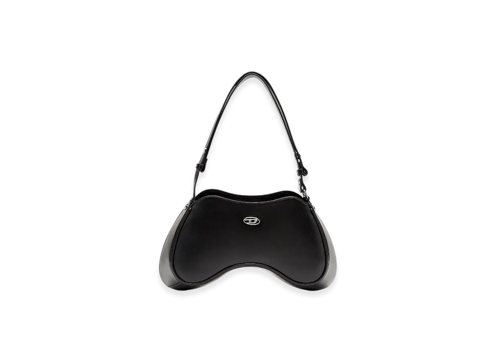 Diesel Play Shoulder Play-Semi Gloss Leather Shoulder Bag "Black"