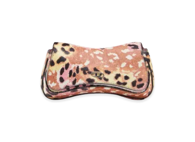 Diesel Play Clutch Play-Clutch In Leopard-Print Calf Hair "Brown"