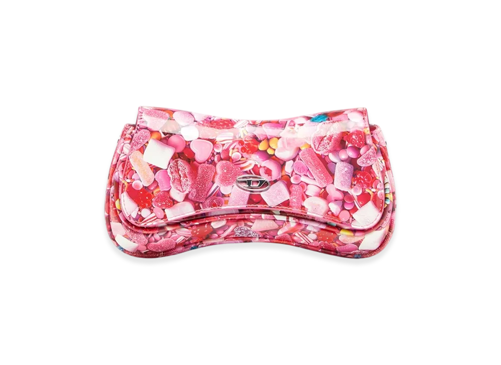 Diesel Play Clutch Play-Glossy Clutch With Print "Pink White"
