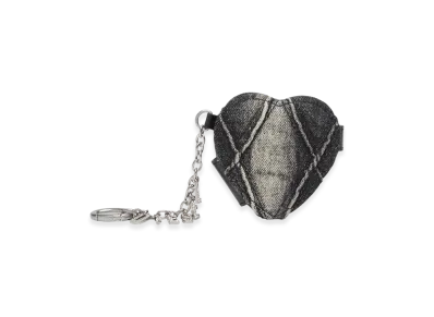 Diesel Charm-D Mirror Mirror Charm In Argyle Quilted Denim "Black"