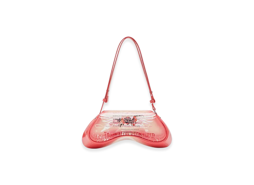 Diesel Play Crossbody Play-Shoulder Bag In Printed Glossy Pu "Pink White"