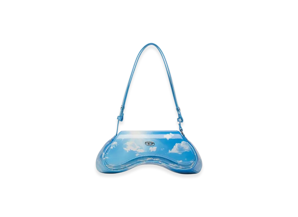 Diesel Play Crossbody Play-Shoulder Bag In Printed Glossy Pu "Light Blue"