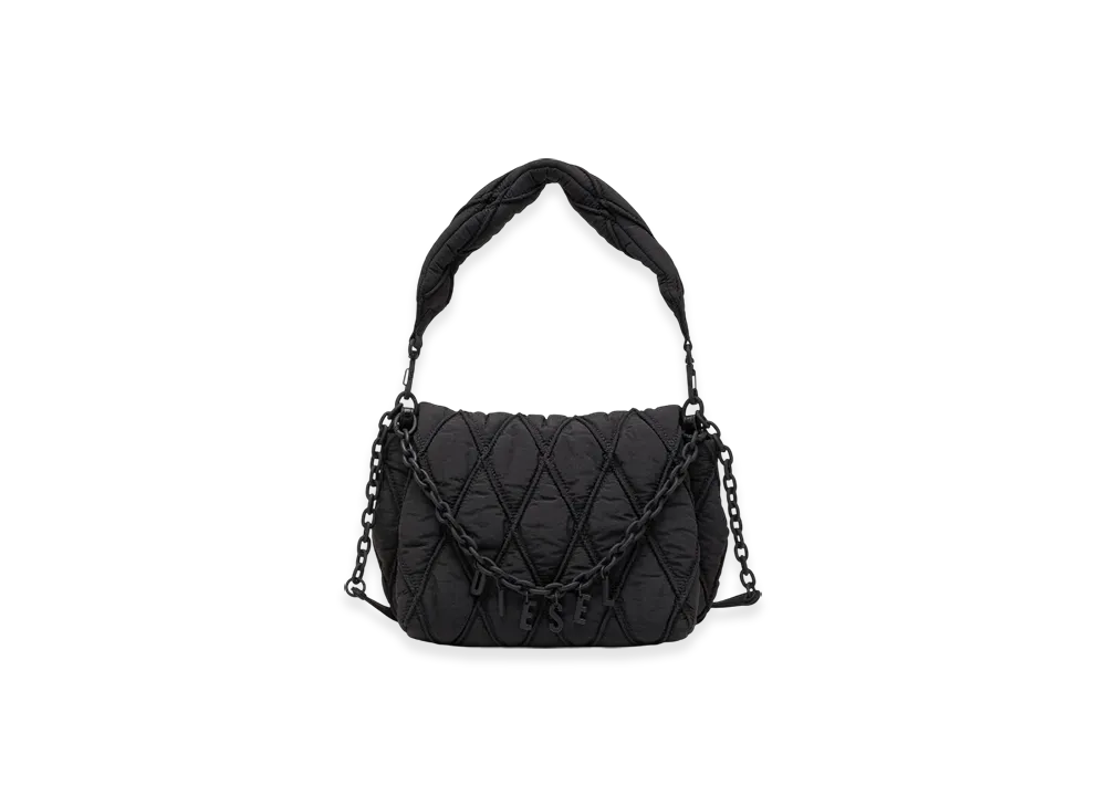 Diesel Charm-D Shoulder M Charm-D M-Shoulder Bag In Quilted Nylon "Black"