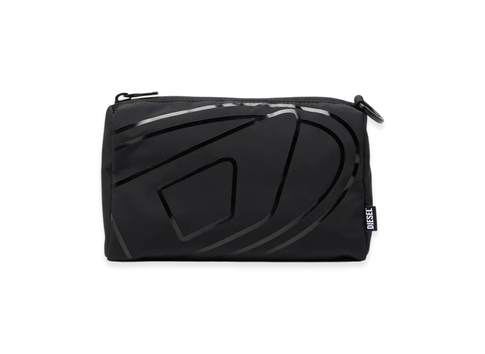 Diesel Drape Pouch Nylon Pouch With Oval D Print "Black"