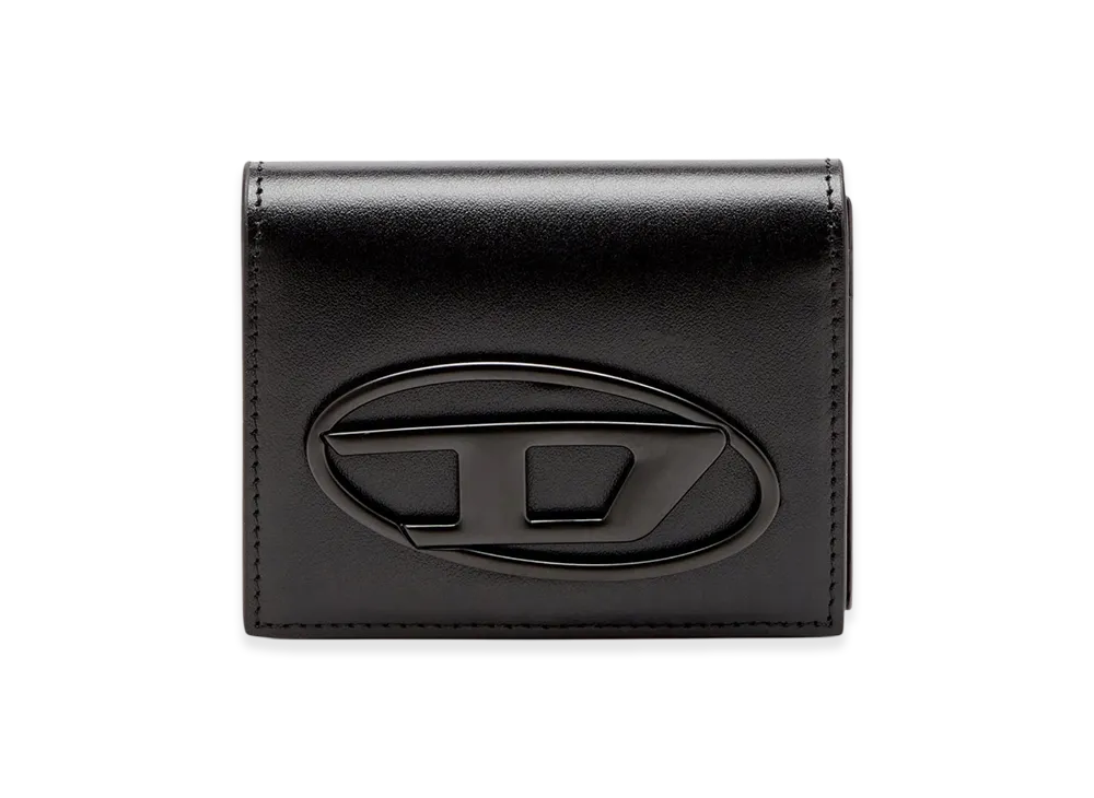 Diesel Holi-D Card Holder S Ii Bi-Fold Leather Card Holder "Black"