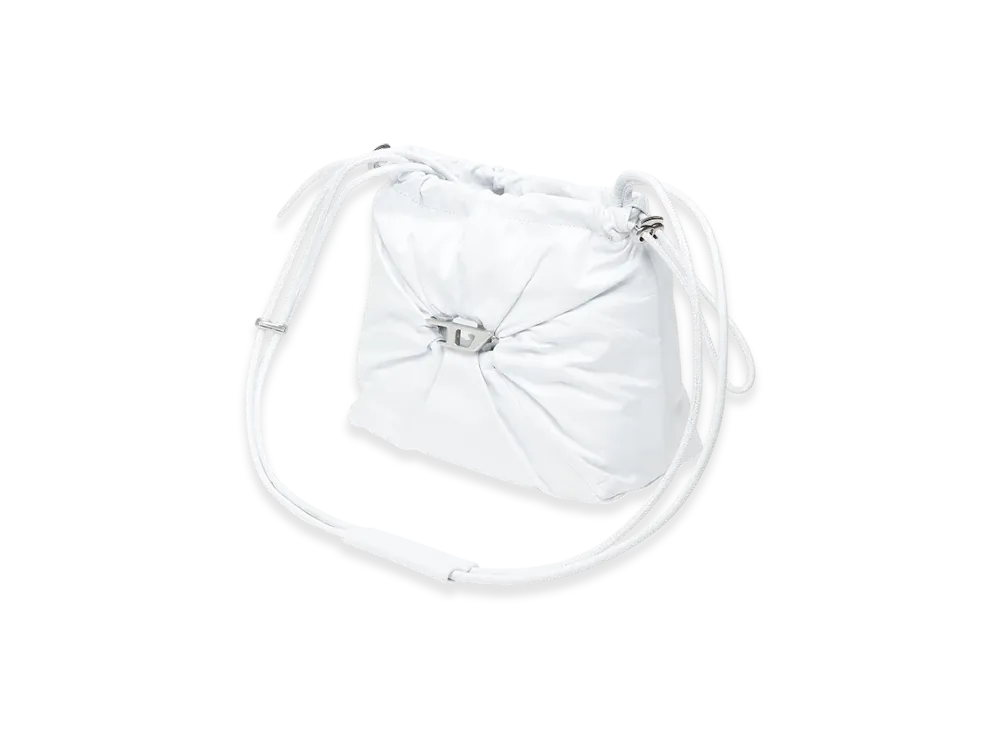 Diesel Scrunch-D Bucket Scrunch-D-Bucket Bag In Shiny Wrinkled Leather "White"