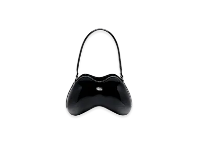 Diesel Double-D Shoulder Double-D-Rigid Shoulder Bag In Degrade Glossy Pu "Black"