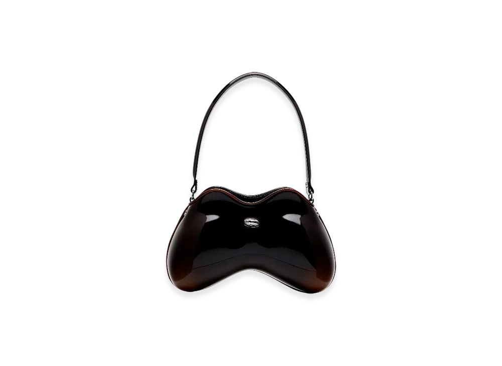 Diesel Double-D Shoulder Double-D-Rigid Shoulder Bag In Degrade Glossy Pu "Brown"