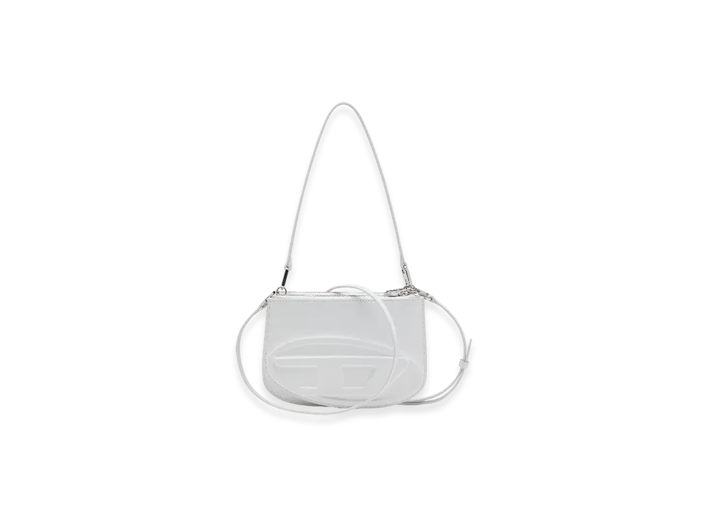 Diesel 1Dr Twin 1Dr Twin-Double-Pouch Shoulder Bag In Printed Leather "White"