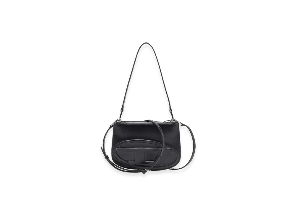 Diesel 1Dr Twin 1Dr Twin-Double-Pouch Shoulder Bag In Printed Leather "Black"