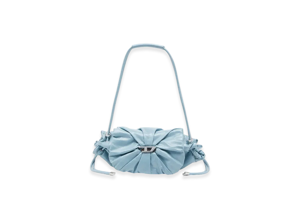 Diesel Scrunch-D Shoulder S Scrunch-D S-Shoulder Bag In Scrunched Leather "Azure"