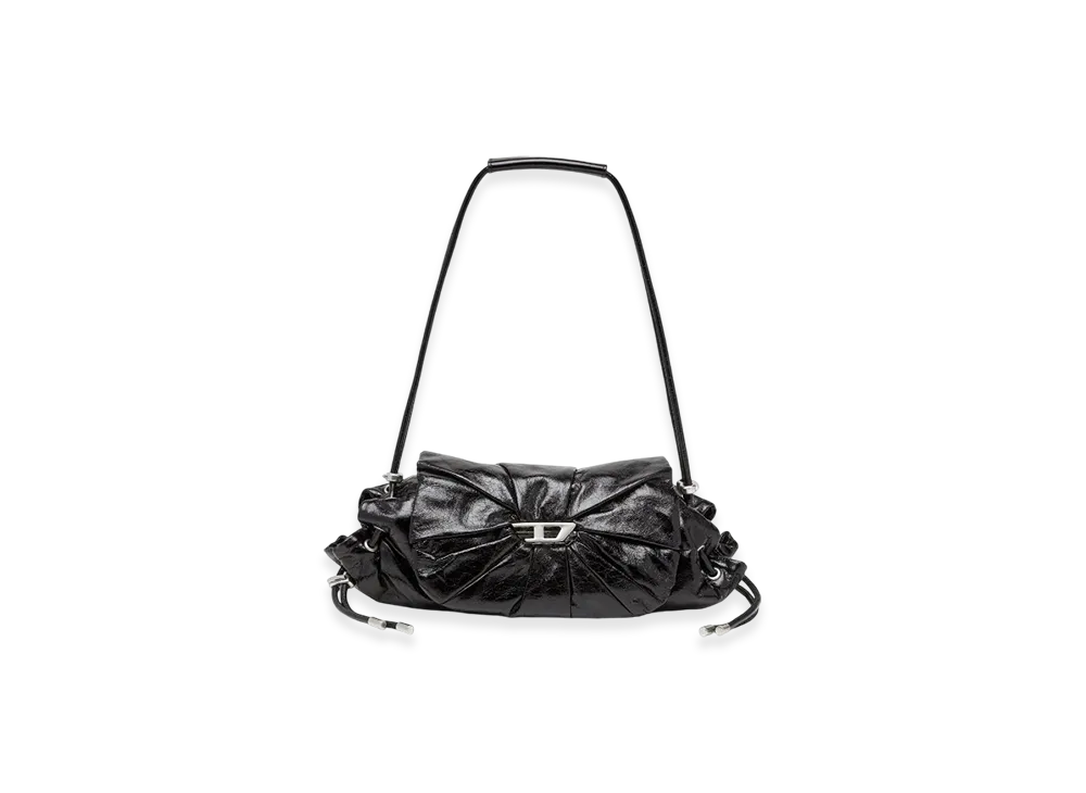 Diesel Scrunch-D Shoulder S Scrunch-D S-Shoulder Bag In Scrunched Leather "Black"