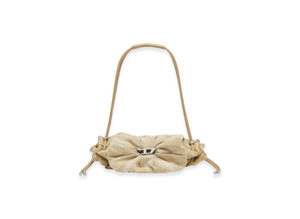 Diesel Scrunch-D Shoulder S Scrunch-D S-Small Shoulder Bag In Washed Canvas "Beige"