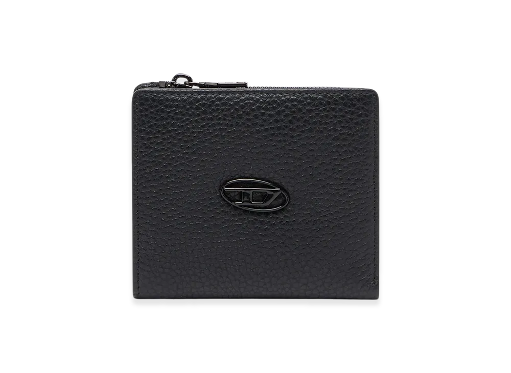 Diesel Hissu Evo Bi Fold Zip L Bi-Fold Wallet In Grainy Leather "Black"