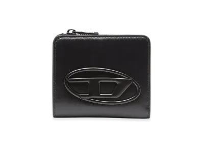 Diesel Holi -D Bi Fold Zip L Zipped Leather Card Holder "Black"