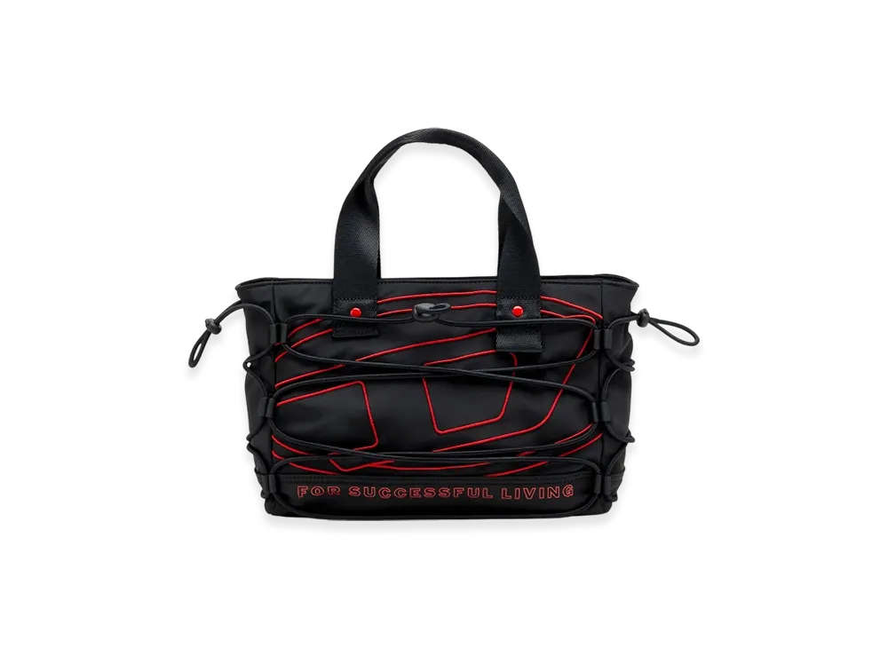 Diesel Tech-D Tote S x Tech-D-Small Nylon Tote Bag With Oval D Embroidery "Black"
