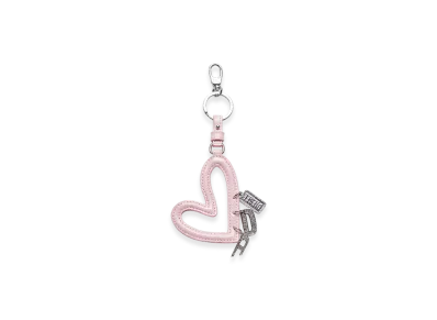 Diesel Multi Ii Heart Charm With Glossy Finish "Pink White"