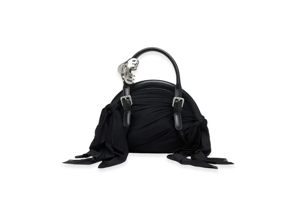 Diesel Trash-D Top Handle Trash-D-Bandana Handbag In Jersey And Leather "Black"