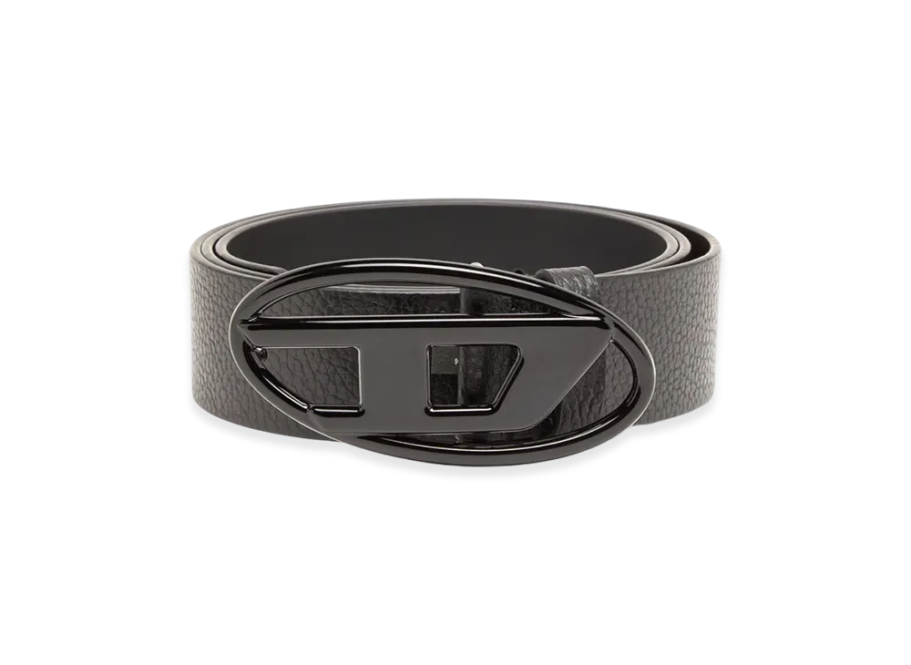 Diesel B-1Dr 4Cm Leather Belt With Matte Buckle "Black"
