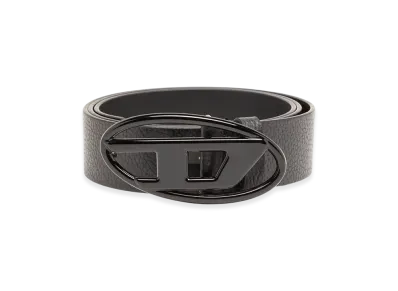 Diesel B-1Dr 4Cm Leather Belt With Matte Buckle "Black"