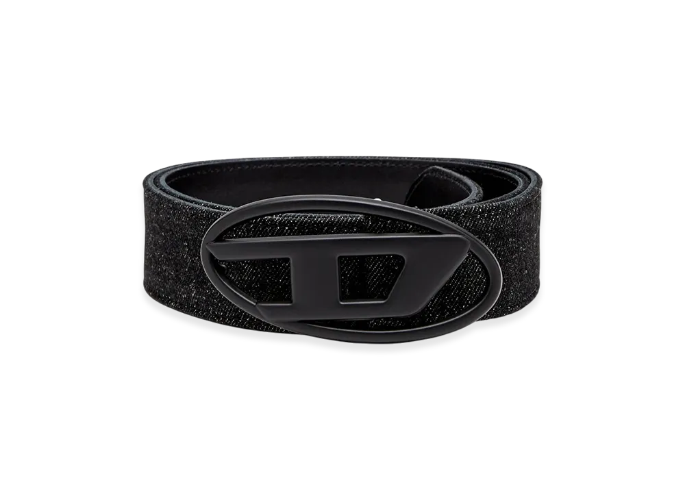 Diesel B-1Dr 3.9Cm Denim Belt With Matte D Buckle "Black"