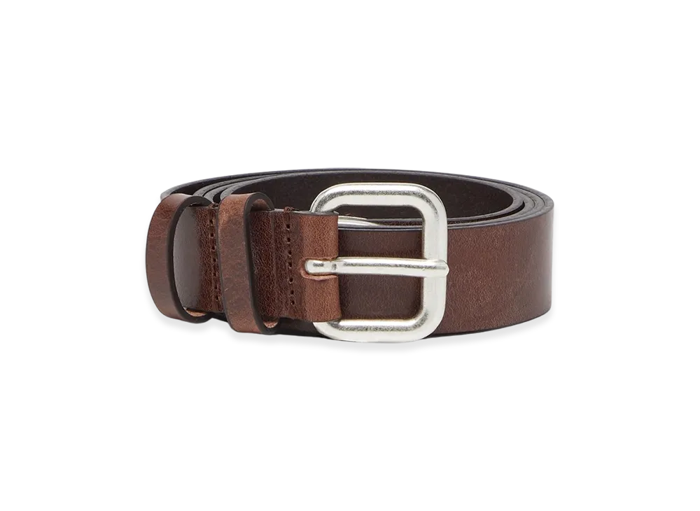 Diesel B-Inlay 2.9Cm Leather Belt With Oval D Logo "Brown"
