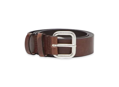Diesel B-Inlay 2.9Cm Leather Belt With Oval D Logo "Brown"