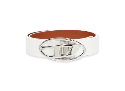 Diesel B-1Dr W Rev Ii 30 3Cm Reversible Leather Belt With Oval D Buckle "White"