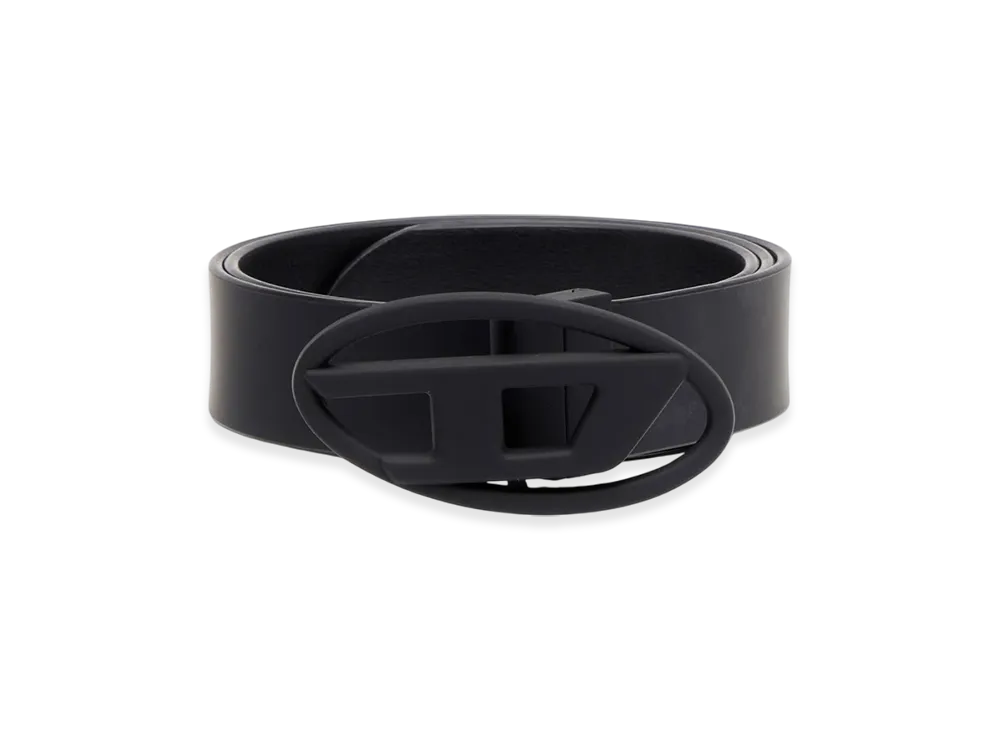 Diesel B-1Dr W Rev Ii 30 Reversible Belt In Rubberized Leather "Black"