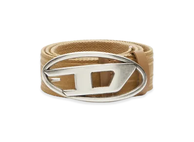 Diesel B-1Dr Tape 4Cm Tape Belt In Waxed Cotton "Brown"