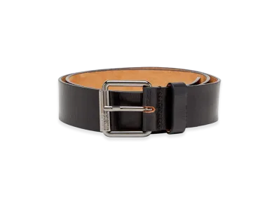 Diesel B-Flag 4Cm Leather Belt With Fifth Pocket Logo Flag "Black"