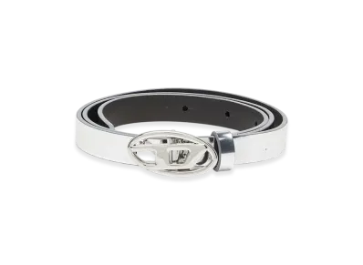 Diesel B-1Dr 15 1.5Cm Belt With Mirrored Metallic Finish "Silver"
