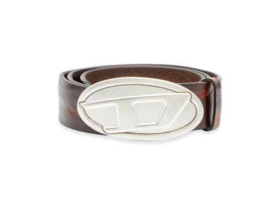 Diesel B-1Dr 2.0 4Cm Belt In Waxed Leather "Brown"