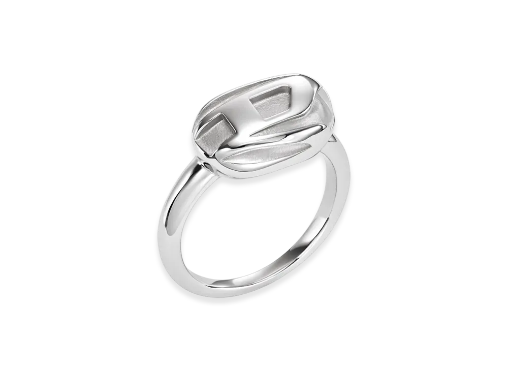 Diesel Dx1485 Stainless Steel Signet Ring "Silver"
