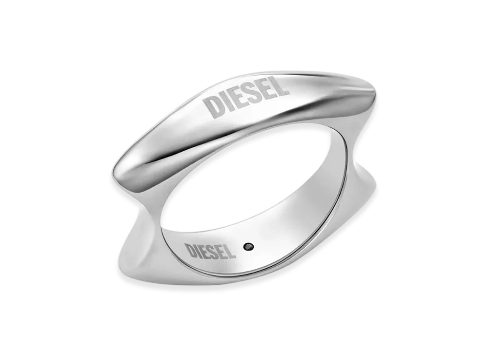 Diesel Dx1584040 Jewel Stainless Steel Band Ring "Silver"