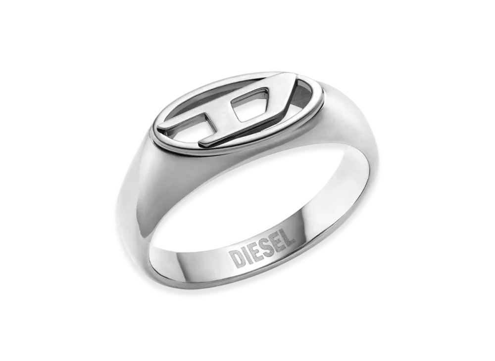 Diesel Dx1587040 Jewel Stainless Steel Signet Ring "Silver"