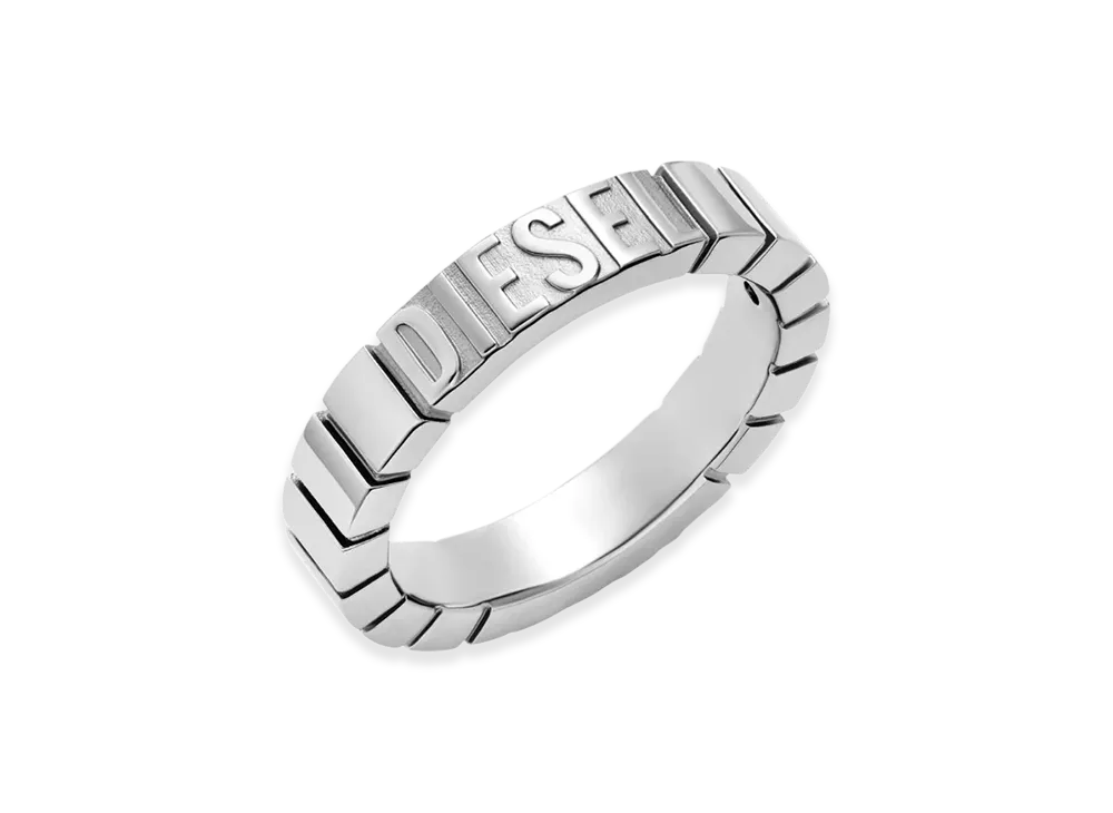 Diesel Dx1591040 Jewel Stainless Steel Band Ring "Silver"