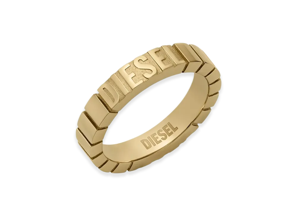 Diesel Dx1613710 Stainless Steel Band Ring "Gold"