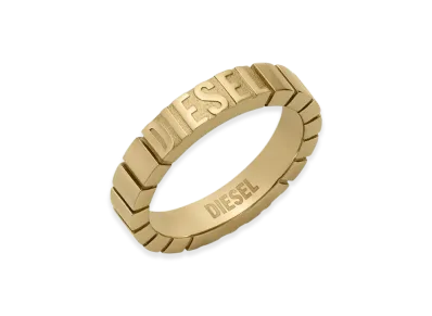 Diesel Dx1613710 Stainless Steel Band Ring "Gold"