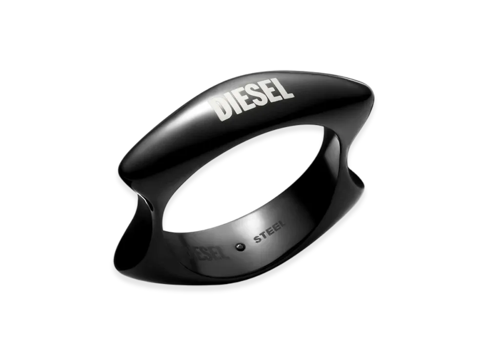 Diesel Dx1632001 Jewellery Black Stainless Steel Band Ring "Black"