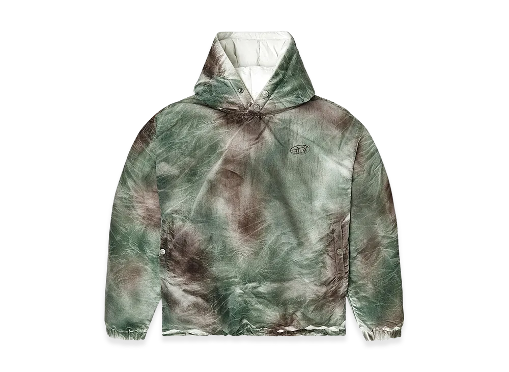 Diesel x Thug Club W-Thug-Jkt-Puffy Puffy Hooded Jacket In Camo Nylon "Brown/Green"