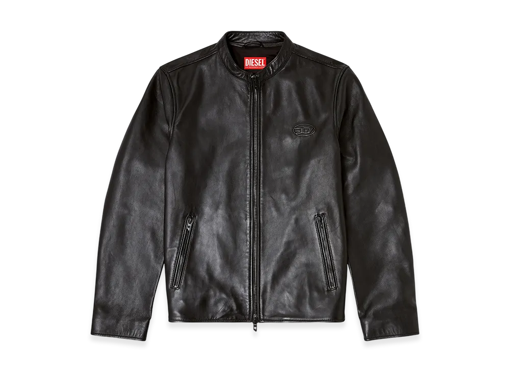 Diesel L-Tad-Wrd Leather Jacket "Black"