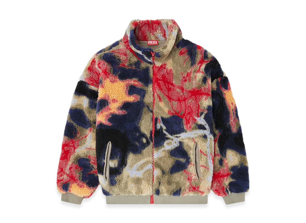 Diesel S-Luke Zip Up Jacket "Beige/Black"