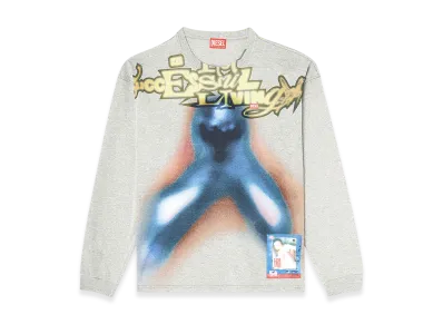 Diesel T-Boxt-Ls-V1 Long Sleeve T-Shirt "Blue/Grey"