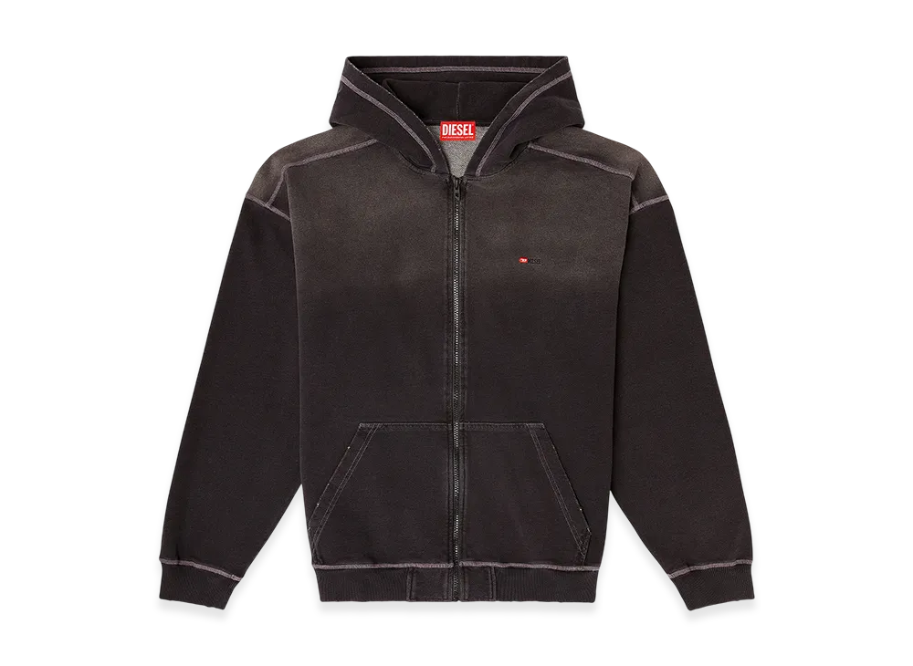 Diesel S-Blaxto-Hood-Zip Up Hoodie "Grey"