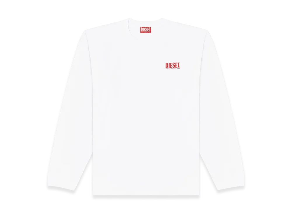 Diesel T-Boxt-Ls-Bisk Long Sleeve T-Shirt "White"