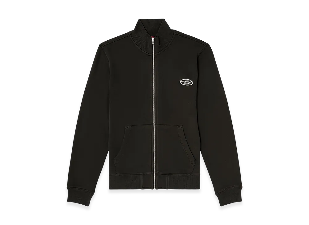 Diesel S-Ginn-Zip-Iod Zip Up Sweatshirt "Black"