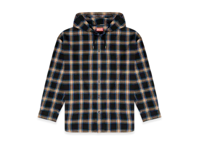 Diesel S-Dewny-Hood-Ajfi Hooded Shirt "Black/Blue"