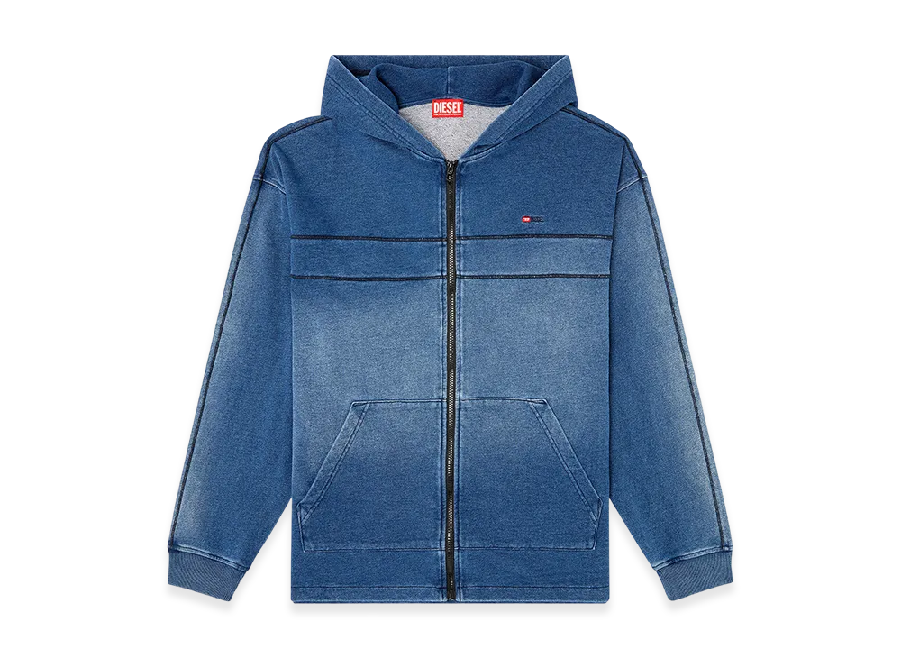 Diesel S-Blaxt-Hood-Zip-New Zip Up Hoodie "Blue"